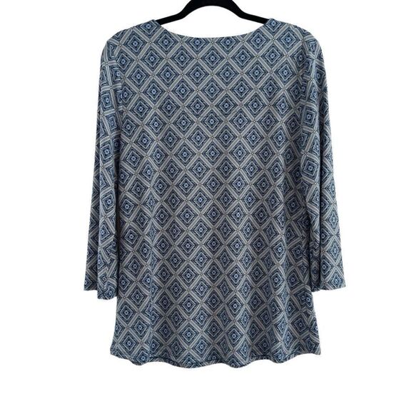 41 Hawthorn V-Neck 1/4 Zip Tunic Top 3/4 Sleeve Women’s L - Picture 2 of 7